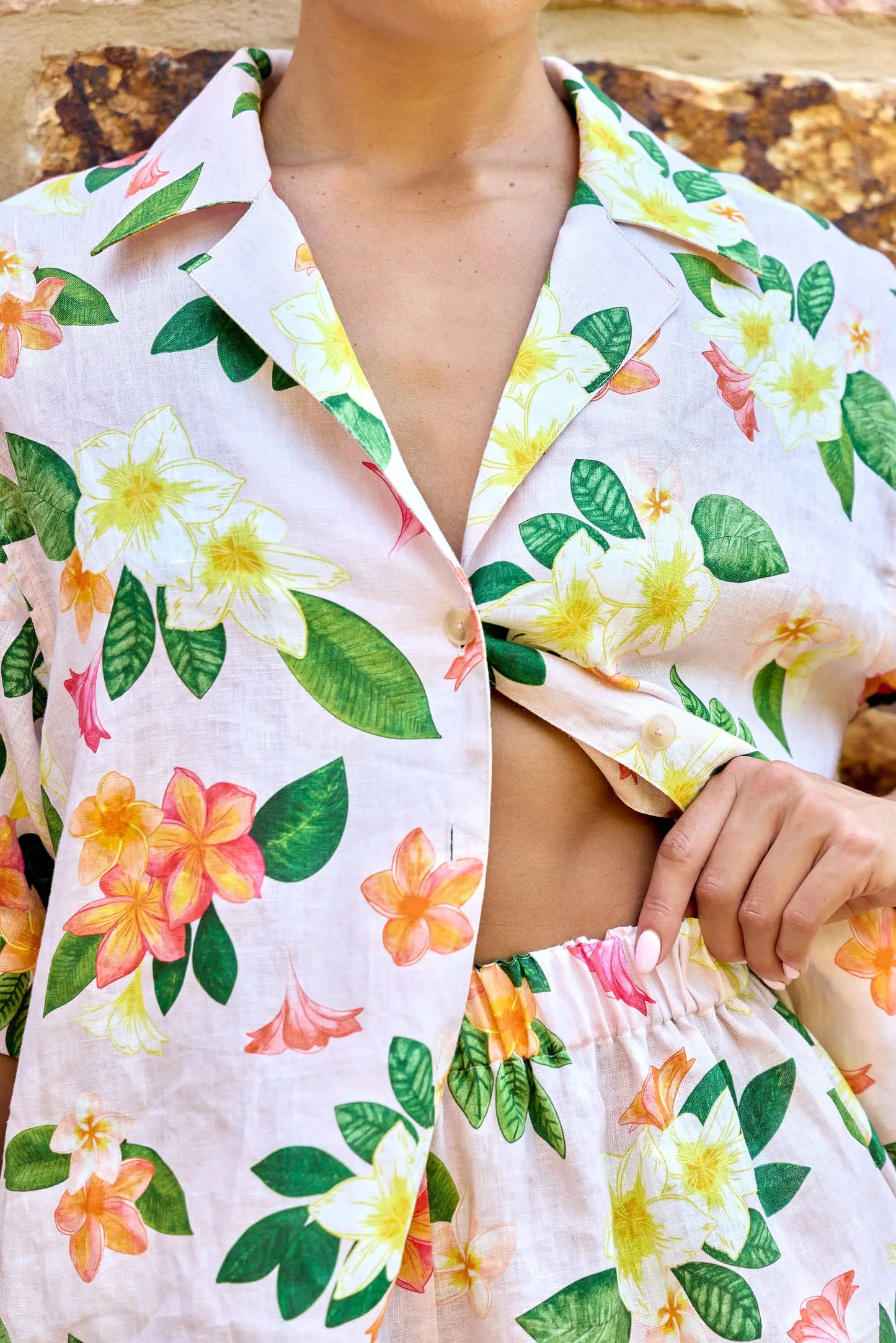 Frangipani Relaxed Button-up Isabella Longginou