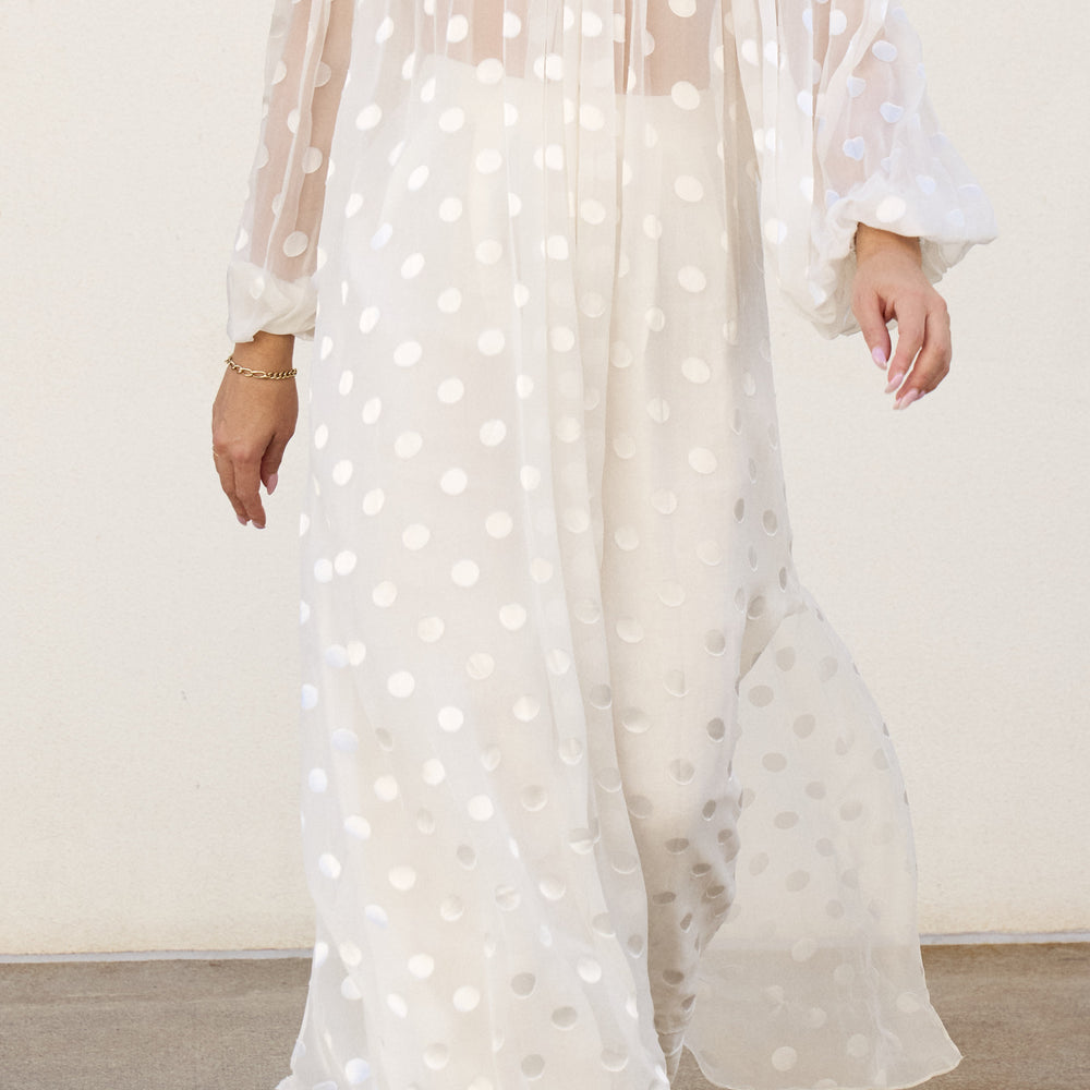 
                      
                        Sheer Spot OTS Dress
                      
                    