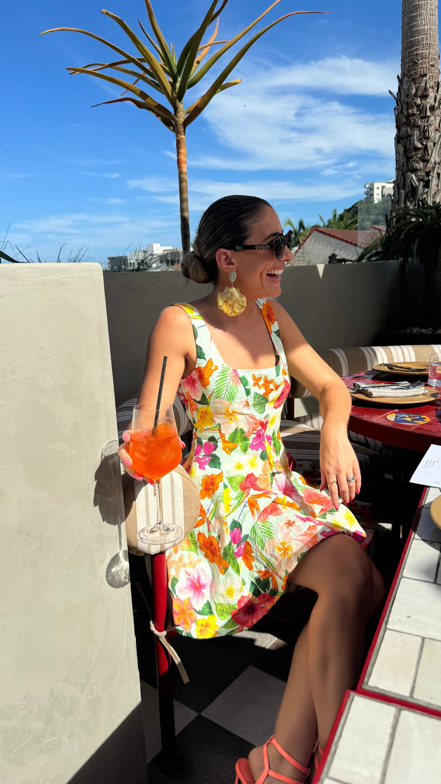 Hibiscus Godet Mini Dress Isabella Longginou