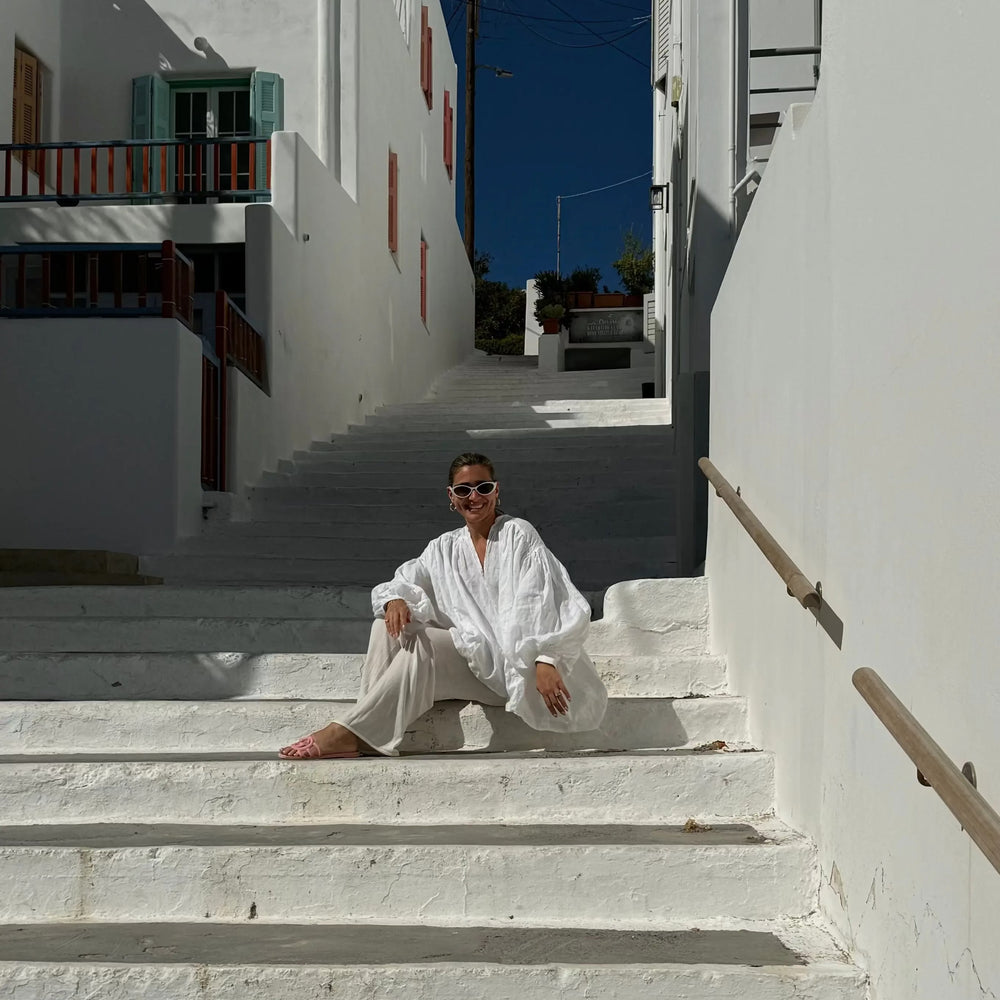 White Puffy Shirt Isabella Longginou