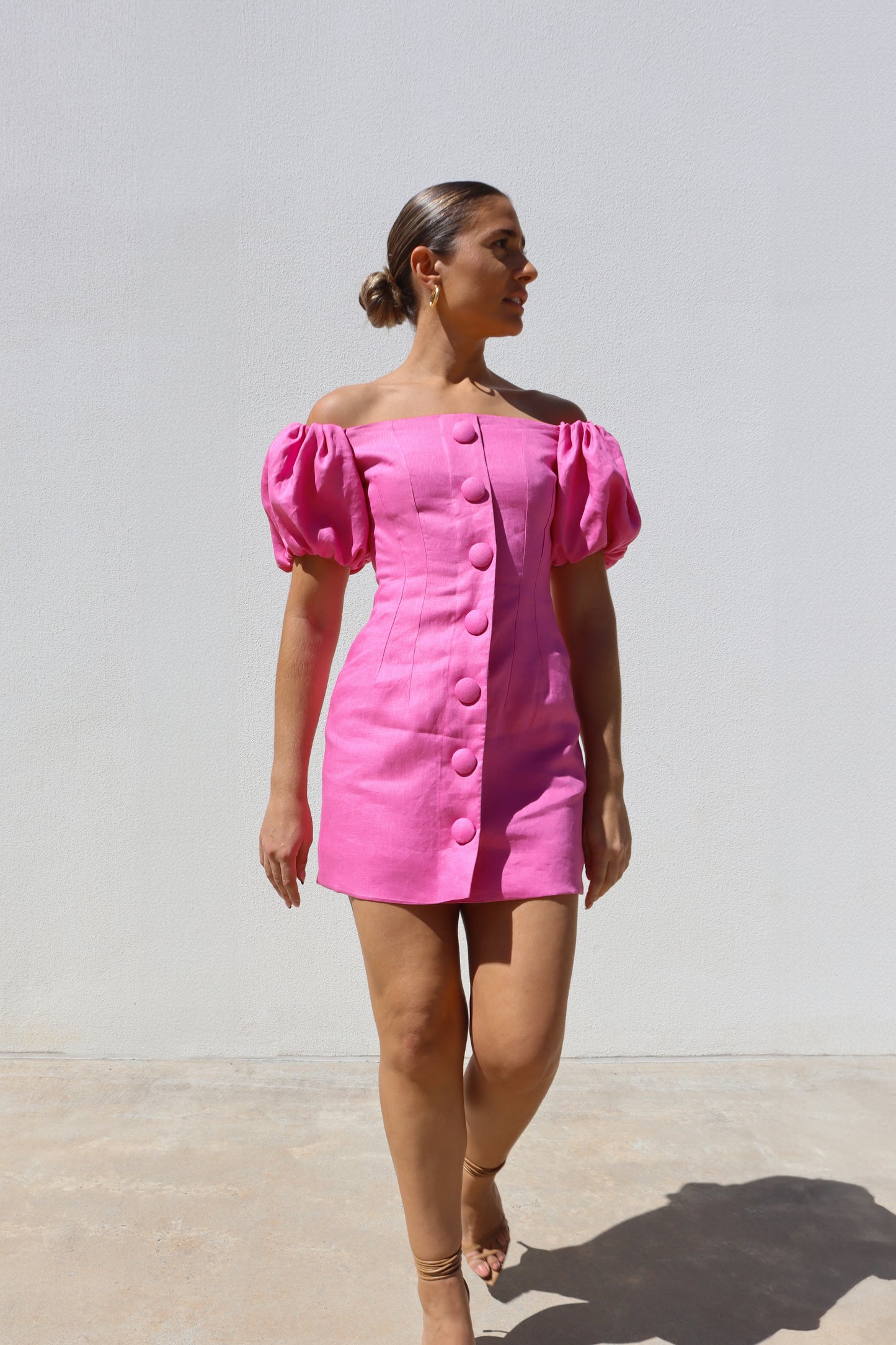 Pink OTS Fitted Button Mini